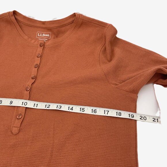 L.L. Bean Waffle-Knit Henley Top - Picture 8 of 11